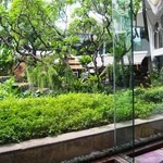 Lobby Lounge Dusit Thani Bangkok - パティオに面している