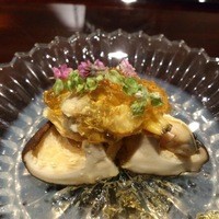 日本料理 晴山 - （2013年4月）三重県の離島梶島のあさりと魚沼の椎茸にジュレ！