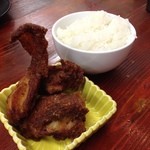 神山 - H.27.11.12.昼 唐揚げセット 300円