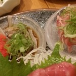 東京寿司 ITAMAE SUSHI - 本マグロ刺しの皮、ネギトロ