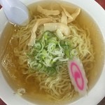 中村屋 - ラーメン大盛(麺かた) 焼豚抜き、ネギ多め