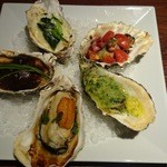 焼き牡蠣5種盛り合わせ