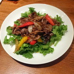 天天厨房 - ラム肉とパクチーの沙茶醤炒め1,300円+税