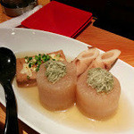 Marubouzu Shunsen - 大根、厚揚げチーズ、焼きちくわ