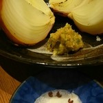 ひかり屋 - ネギ味噌とお塩で食べます