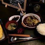 和 - 牛タン煮込定食(８００円)と石焼玉子焼(追加で２００円)