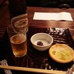 室町砂場 - キリン瓶ビール 450円