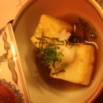 なにわ本店 - 揚げ出汁豆腐。