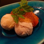 祇園 末友 - ☆江戸柿と苺のアイス☆