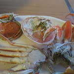 お食事処 若林 - 親がに(♀せこがに)は、内子と外子、濃厚な味噌がたっぷり♪