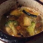 リブズたぶろう - アヒージョ 替え玉 各具材200円 チャンジャとお野菜投入