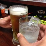 ラーメン神山 - H.27.6.4.夕 黒霧島ロックvs生ビール