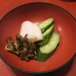 鳥つね自然洞 - お漬物