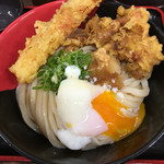 極楽うどん Ah-麺 - 温玉トローリ、至福の美味さ（笑）*\(^o^)/*