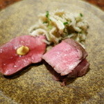 焼肉うしごろ - ハツとローストビーフ