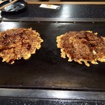 Okonomiyaki katsuchiyan - すじこんねぎ玉、豚玉__2015年11月