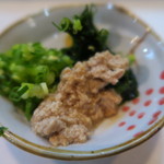 寿司栄 - 27年11月　カワハギ肝・葱・海苔