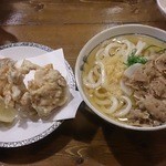 とよ香 - 肉うどん+とり天