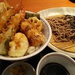 和食さと - ちく玉海老天丼セット