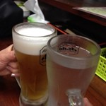 ラーメン神山 - H.27.6.6.夕 チューハイプレーン 300円 vs 生ビール 300円で乾杯♪