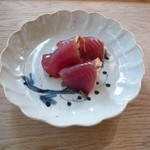 八雲茶寮 - お造り…戻り鰹の酒盗漬け