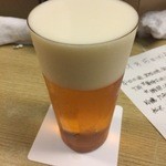 和洋酒菜 ひで - 超絶キメ細かい泡のビール