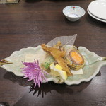 零 - あん肝の秋刀魚巻き揚げ