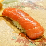 うを徳 - 2015.11 大間本鮪中トロ（握り）