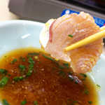 民宿 青岬 - 柑橘風味のポン酢を、たっぷりとくぐらせて♪