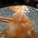 髙橋 謙太郎 - 伊勢海老のしゃぶしゃぶ、フカヒレの餡かけ、シロキクラゲ