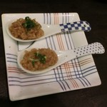 あぷちゃ - ＜2015年10月＞スプーンに入ってるのは良い感じ♪煮付けのお出汁で作って下さった雑炊。