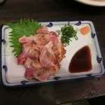 あぷちゃ - ＜2015年10月＞鳥取県大山・地鶏のタタキ580円