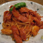 レストランイビサ - 海老とチョリソーのスパゲッティ