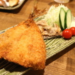 海の日  - 大きなアジフライ