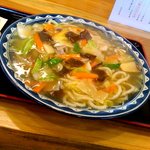 なか道 - 湯気が立ち熱々！焼きうどん