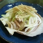 鮮魚・中華居酒屋 愛香楼 - 活ホタテ ネギ生姜