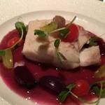 Le Bernardin - Baked Cod; Baby Beets, Grapes and Young Leeks, Red Wine-Verjus Sauce
