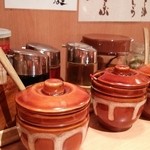 俺流塩らーめん - 卓上　俺流トッピング