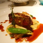 Hoku's - ブラックアンガス牛フィレ肉のシャンピニオン焼き、ポテトのコンフィとマルサラソース 