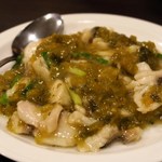 中華ダイニング高格 - 滑炒鱼片（スズキの高菜炒め）