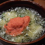 明太子と山芋のアヒージョ