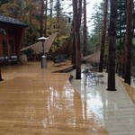 星のや富士 - 雨に濡れるクラウドテラスにやってきました