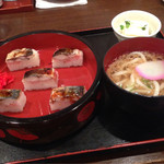 Naniwaya - 焼き鯖寿司定食（640円）