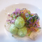 じん市 - 焼き茄子と枝豆のおひたし