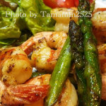 海老とアスパラのバター炒め