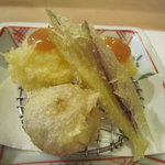 ひろ作 - 天ぷら、鱧、小芋、茗荷(H22.06)