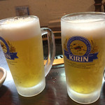Appare - 生ビール 中 (￥500)・キリンフリー(￥290)