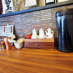 カウンター席の卓上