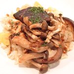 ビストロアム - ランチコース 3888円 の栗御飯の牛頬肉の赤ワイン煮のせ