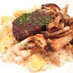 ビストロアム - ランチコース 3888円 の栗御飯の牛頬肉の赤ワイン煮のせ